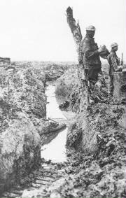 Water-filled trench at Passchendaele, 1917 